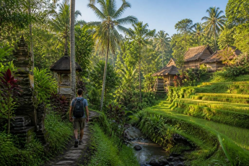 découvrez bali autrement avec un itinéraire responsable de 15 jours, loin des foules, pour explorer l'île en respectant la nature et les communautés locales.